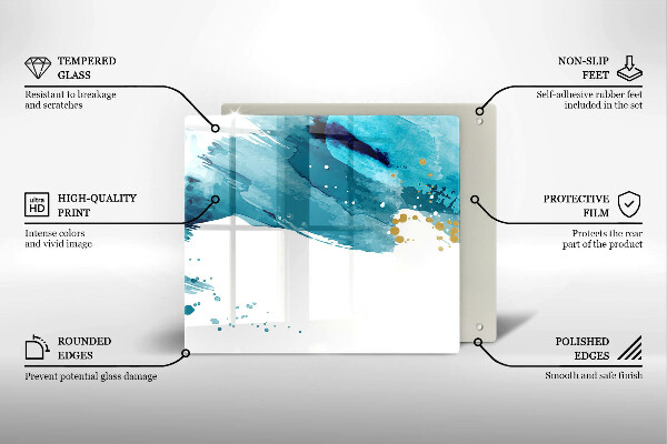 Tábua cozinha Manchas azuis