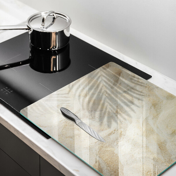 Tábua cozinha Folhas de palmeira e areia