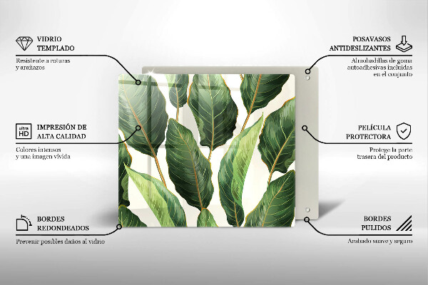 Tábua de cortar alimentos Folhas de bananeira