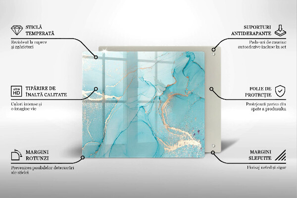 Tábua de corte de vidro Pedra abstrata