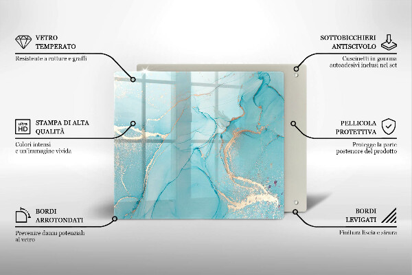 Tábua de corte de vidro Pedra abstrata