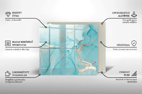 Tábua de corte de vidro Pedra abstrata