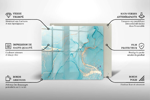 Tábua de corte de vidro Pedra abstrata