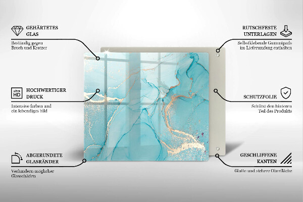 Tábua de corte de vidro Pedra abstrata