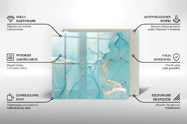 Tábua de corte de vidro Pedra abstrata