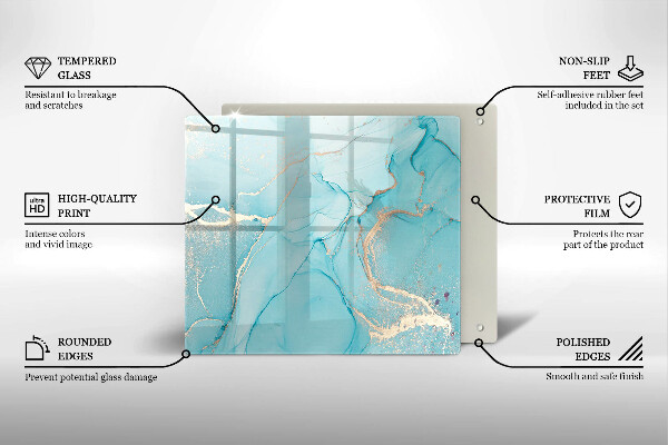 Tábua de corte de vidro Pedra abstrata