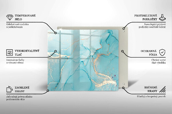 Tábua de corte de vidro Pedra abstrata