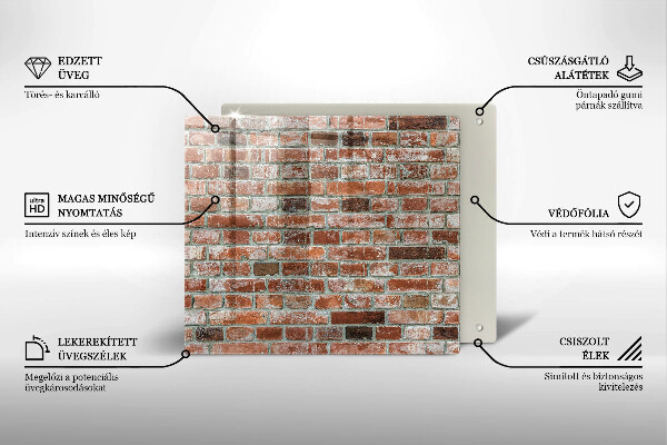Tábua de cortar alimentos Parede de tijolos antigos