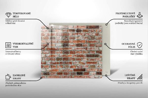 Tábua de cortar alimentos Parede de tijolos antigos