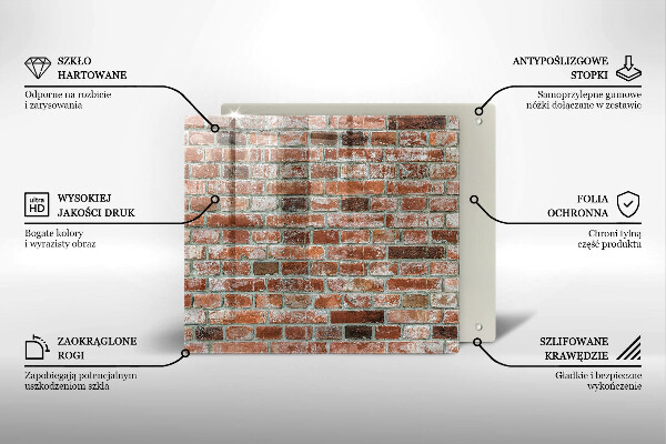 Tábua de cortar alimentos Parede de tijolos antigos
