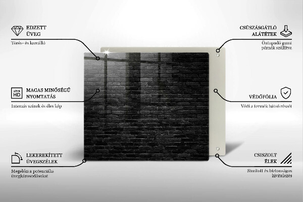 Tábua de cortar alimentos parede de tijolos