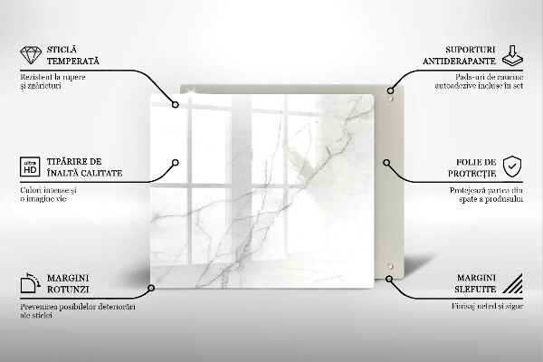 Tábua de corte de vidro Fundo de pedra de mármore