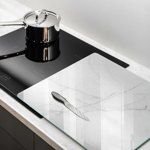 Tábua de corte de vidro Fundo de pedra de mármore