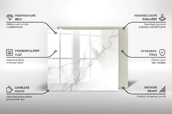 Tábua de corte de vidro Fundo de pedra de mármore