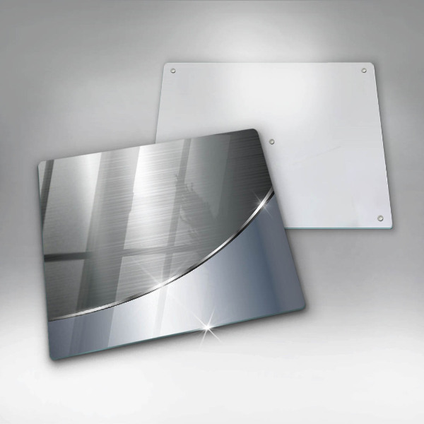 Tábua de cortar de vidro Padrão de abstração de metal