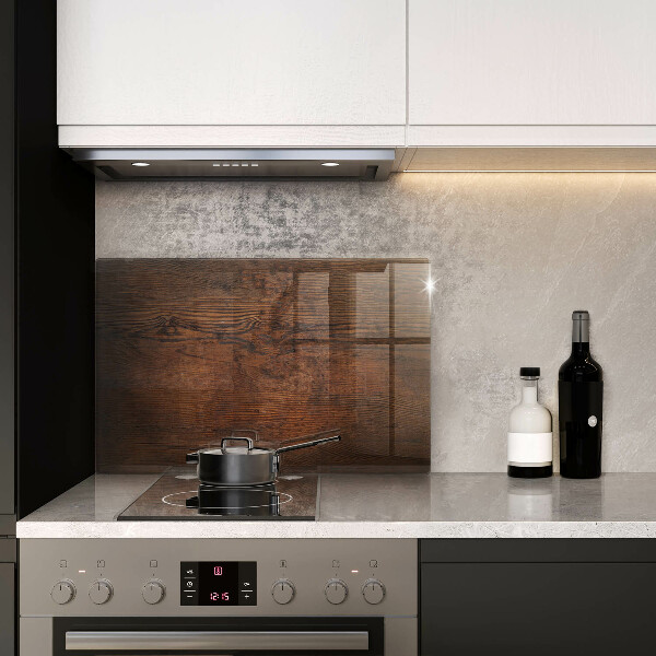 Tábua de cortar de vidro Placa de madeira escura