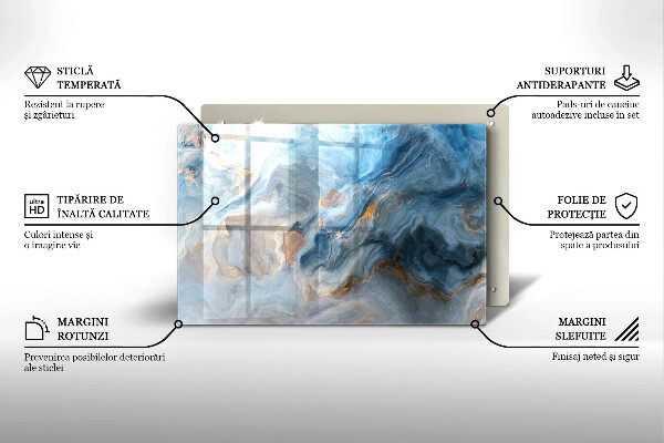 Tábua de vidro Textura de mármore