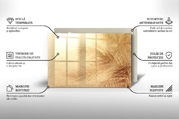 Tábua de cortar de vidro Férias na areia da praia
