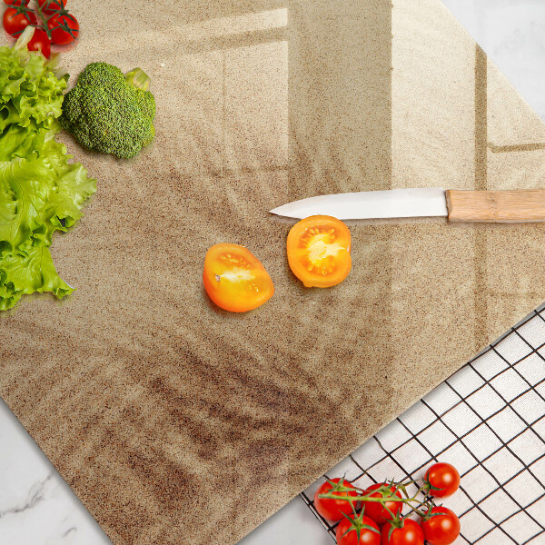 Tábua de cortar de vidro Férias na areia da praia