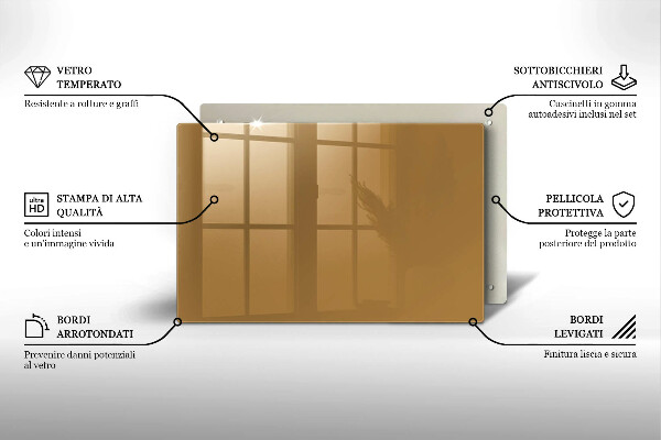 Tábua de vidro Cor bege