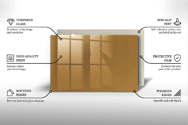 Tábua de vidro Cor bege