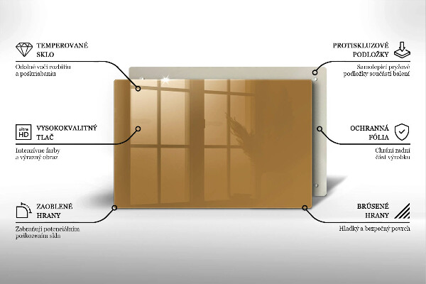 Tábua de vidro Cor bege