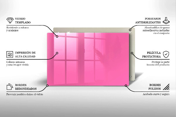 Tábua de corte Cor rosa