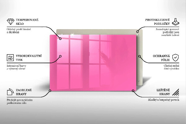 Tábua de corte Cor rosa