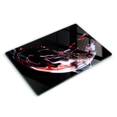 Tábua para cozinha Um copo de vinho tinto