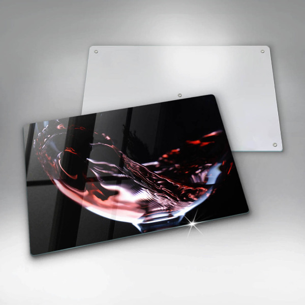 Tábua para cozinha Um copo de vinho tinto