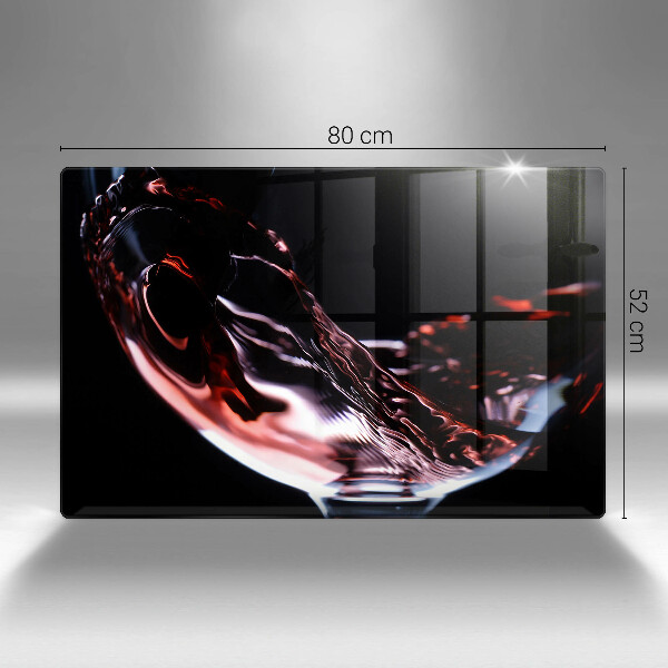 Tábua para cozinha Um copo de vinho tinto