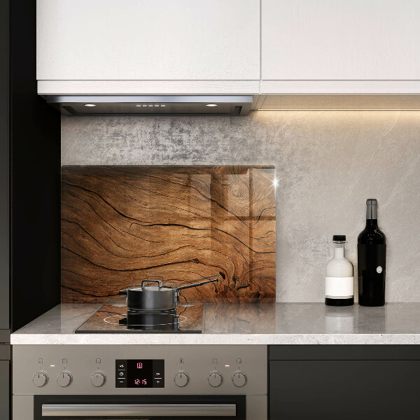 Tábua de corte de vidro Textura de prancha de madeira