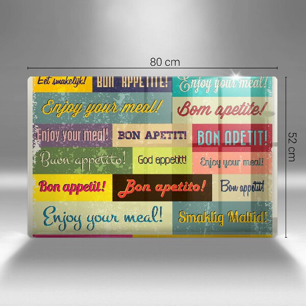 Tábua corte Bon appetit legendas idiomas