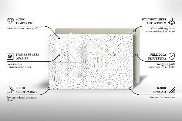 Tábua de corte Formas abstratas