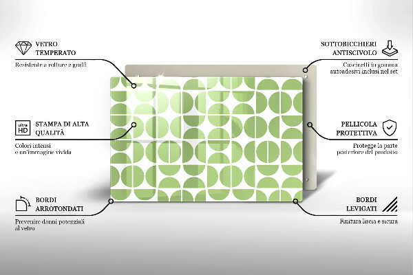 Tábua para corte Padrão de formas boho