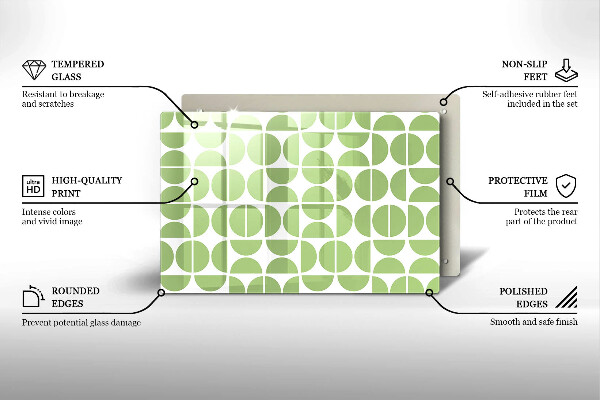 Tábua para corte Padrão de formas boho