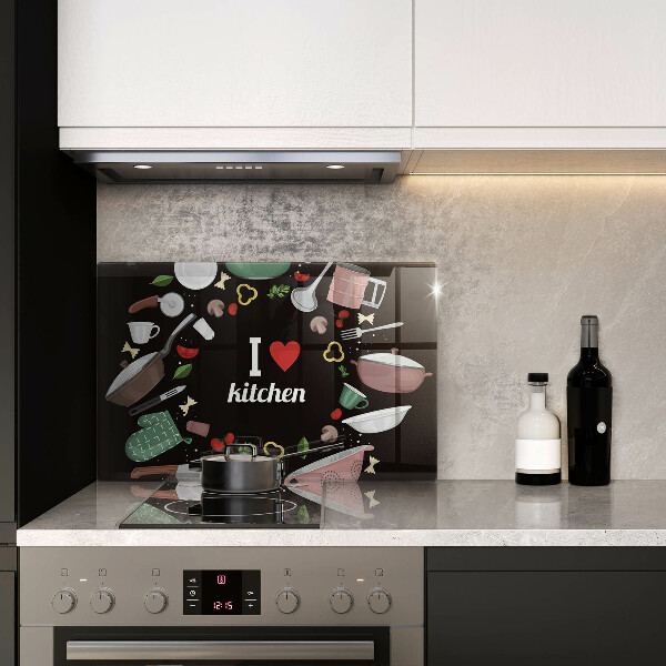 Tábua de cortar Eu amo ilustração de cozinha