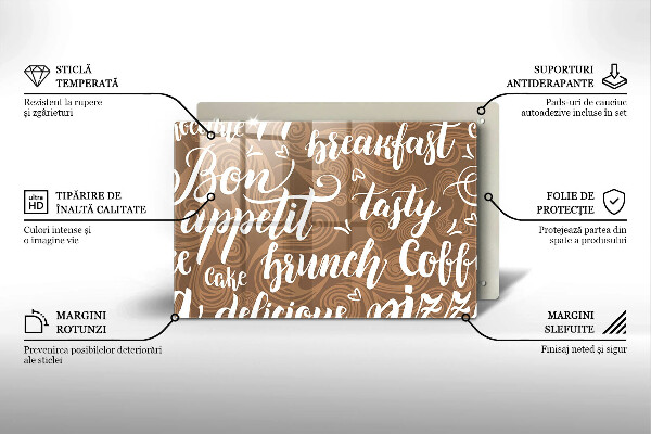 Tábua para corte legendas de bom apetite