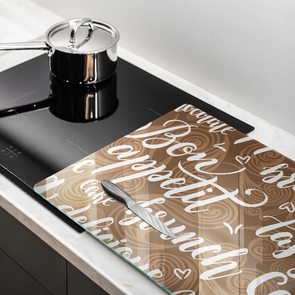 Tábua para corte legendas de bom apetite