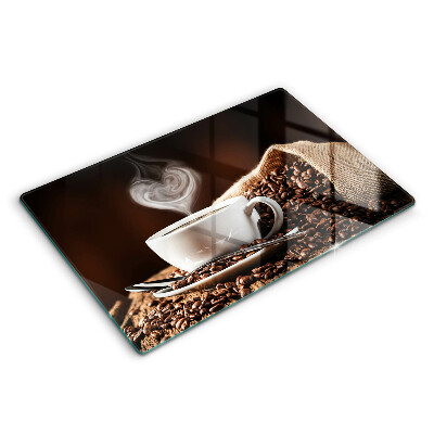 Tábua de corte Café e uma xícara