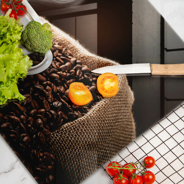 Tábua de corte Café e uma xícara