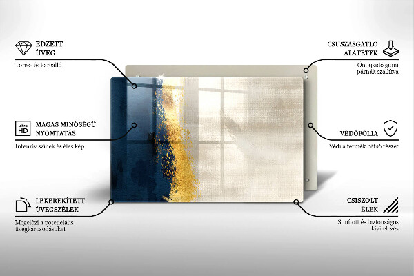 Tábua de corte Ouro abstrato