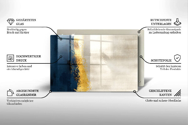 Tábua de corte Ouro abstrato