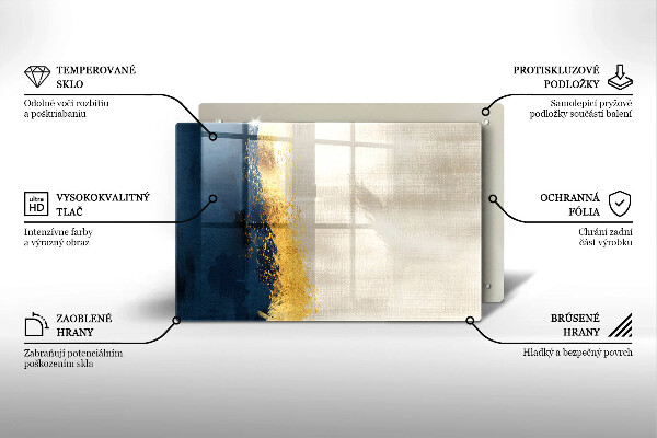 Tábua de corte Ouro abstrato