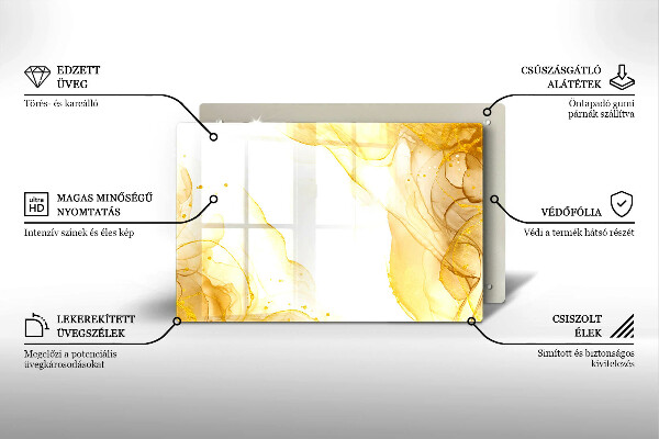 Tábua para corte Abstração dourada