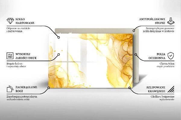 Tábua para corte Abstração dourada