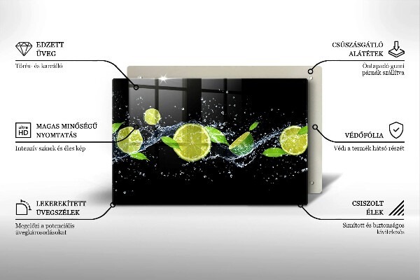 Tábua corte Água de limão e hortelã
