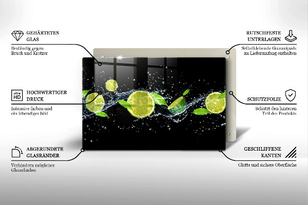 Tábua corte Água de limão e hortelã
