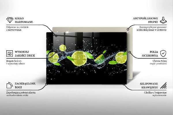 Tábua corte Água de limão e hortelã