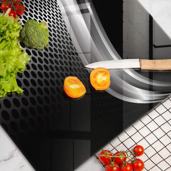 Tábua de cortar de vidro Estrutura metálica